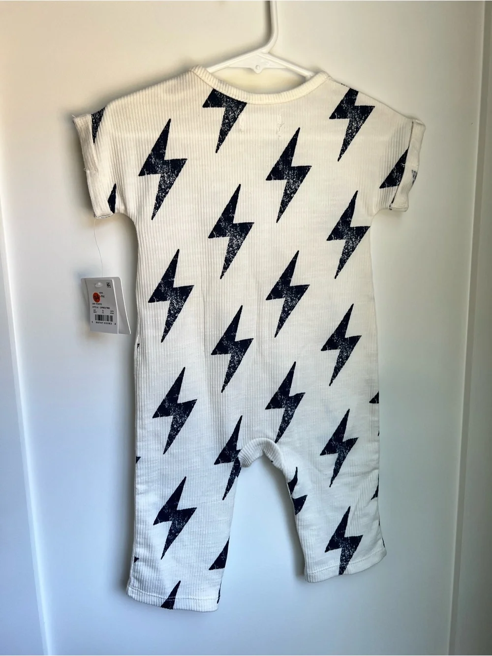 Grayson Mini Lightning Bolt Romper 6-9 Months | Ribbed One Piece